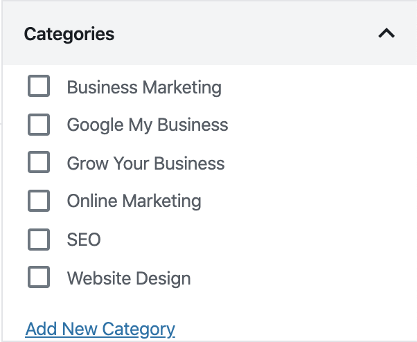 Post categories help organize your posts into searchable content for your viewers