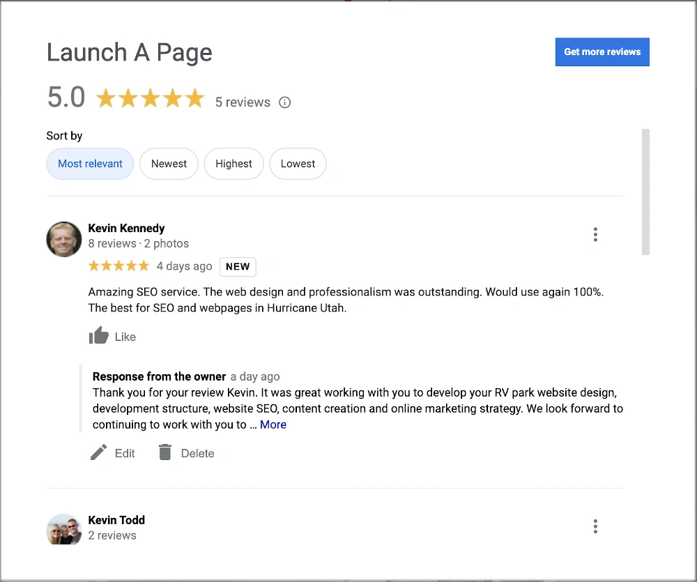 Use reviews in your online marketing strategy to build company credibility