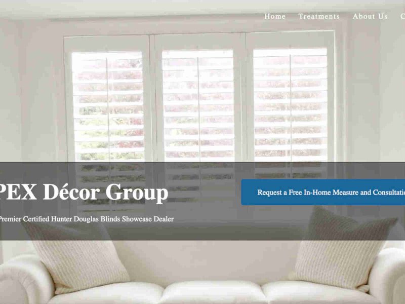 Web Design completed for Apex Decor Group in Seattle Washington