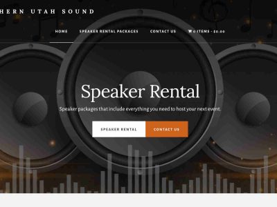 Web Design completed for Southern Utah Sound a dj speaker rental company in Hurricane utah